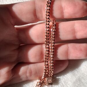 Rose Gold Over SS925 Diamond Cut Cuban 7" 4mm